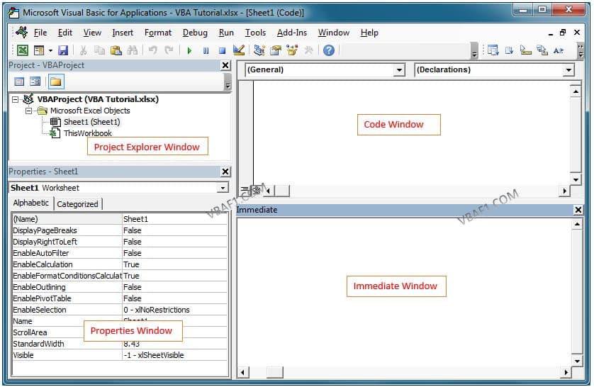 VBA Editor Window