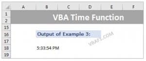 VBA Time Function in Excel | Explained Syntax Examples | VBAF1.COM