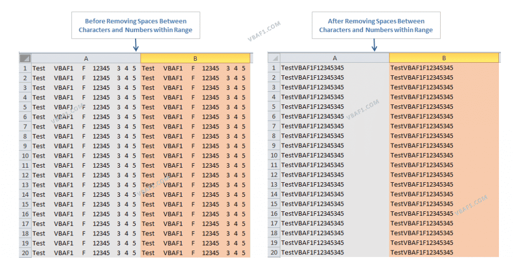 VBA Remove Spaces Between Numbers and Characters