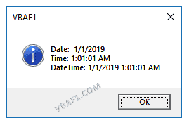 VBA Date Data Type