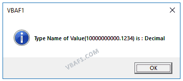 Decimal VBA Data Type