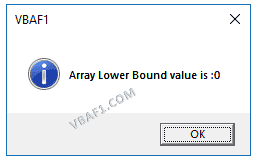 VBA LBound function