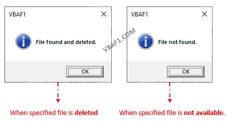 VBA Delete Text File Example