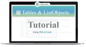VBA Tables and ListObjects Complete Tutorial | Guide | VBAF1