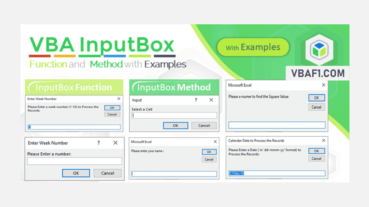 VBA InputBox Function Syntax Examples VBAF1 COM